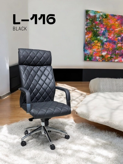 Кресло для офиса и дома, из эко кожи, поворот 360°, механизм качания — ALLITEM-ENERGYCHAIRS-ТЕМНСЕР