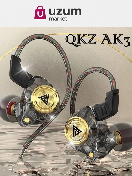 Проводные наушники IEM, музыкальные наушники, QKZ AK3 3.5 мм - 