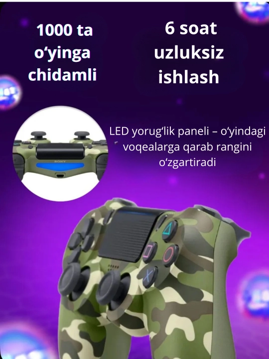 Har bir geymer uchun PS4 o‘yin geympadi - DualShock 4