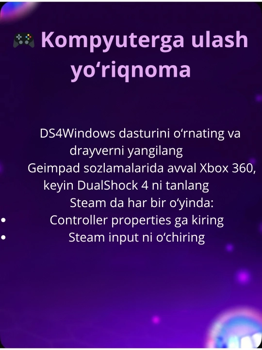 Har bir geymer uchun PS4 o‘yin geympadi - DualShock 4