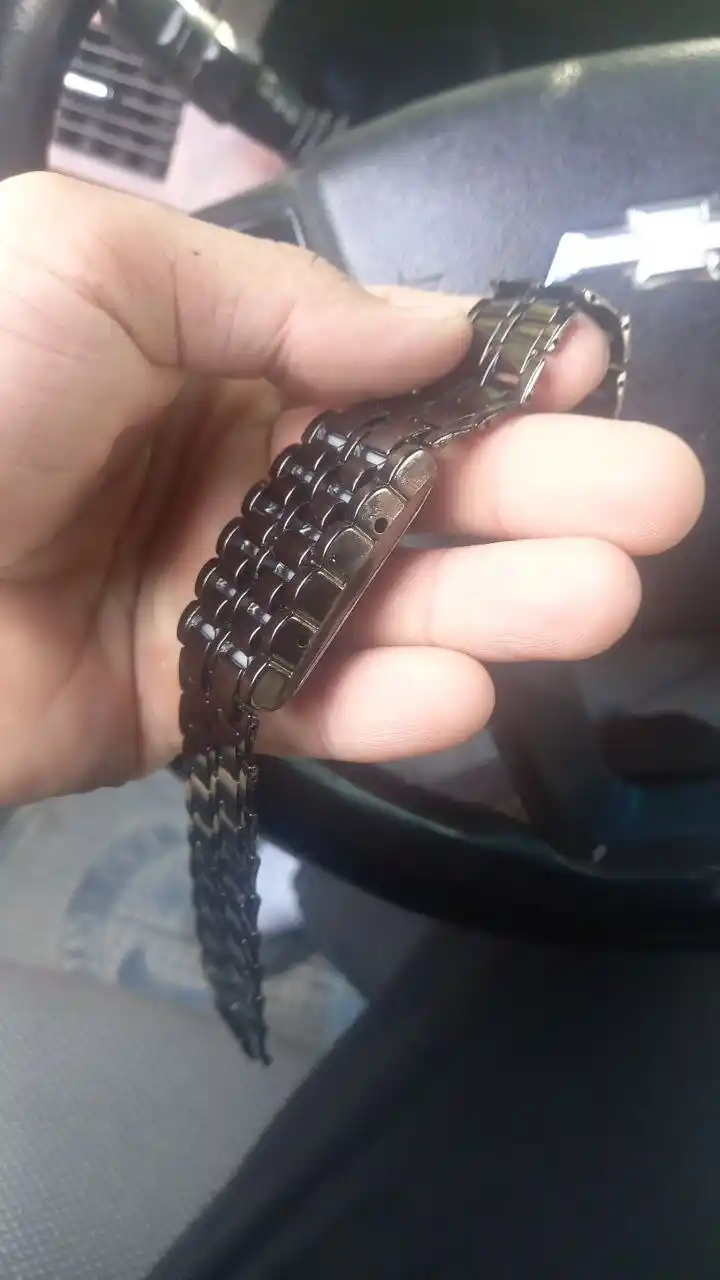 Erkaklar qo'l soat, metall, raqamli, LED soat