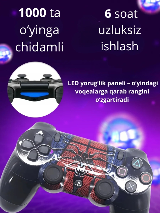 PlayStation 4 joystik, PS4 o‘yinchilar uchun Bluetooth o‘yin qurilmasi