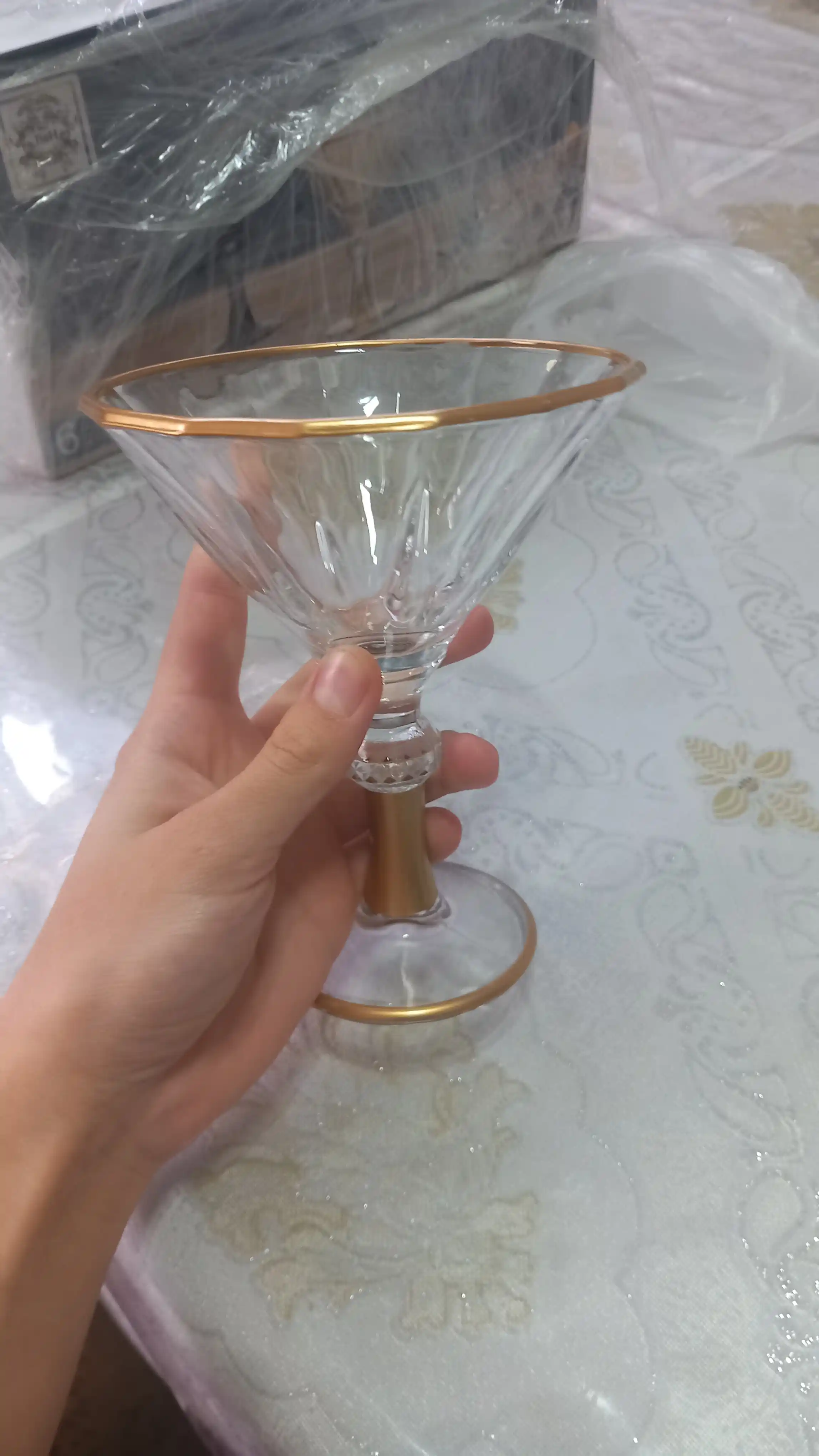 Rangli shishadan tayyorlangan, issiqqa chidaml, ichimliklar uchun fujerlar, 6 dona to‘plam