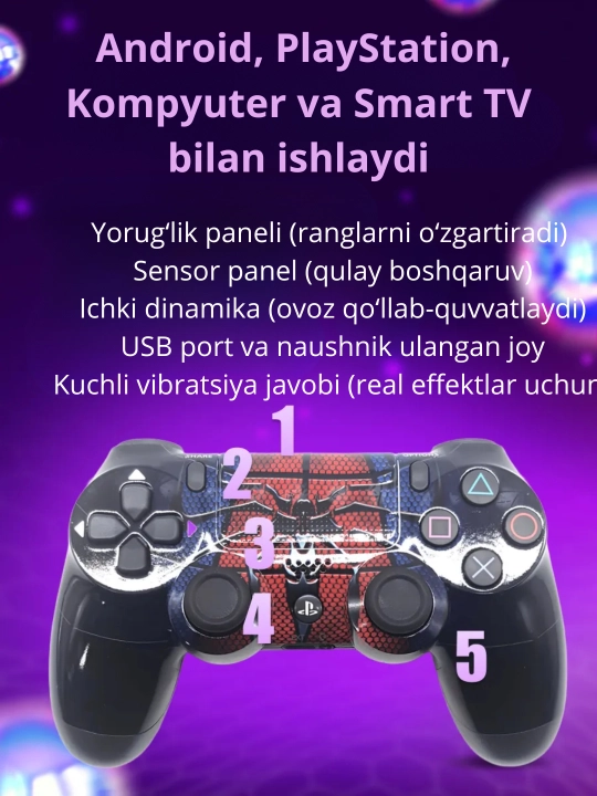 PlayStation 4 joystik, PS4 o‘yinchilar uchun Bluetooth o‘yin qurilmasi