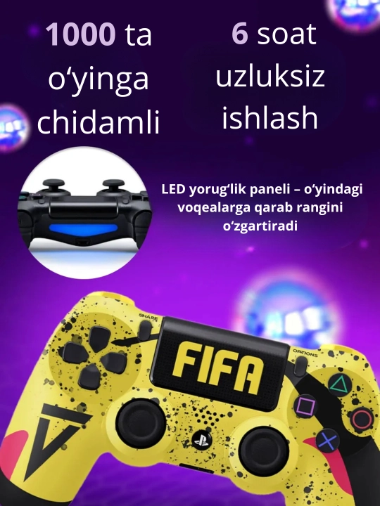 PlayStation 4 joystik, PS4 o‘yinchilar uchun Bluetooth o‘yin qurilmasi