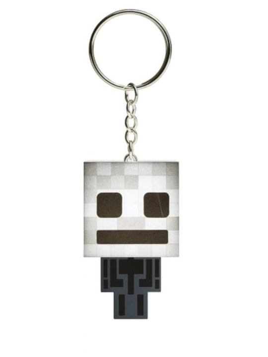 Брелок-фонарик Minecraft Стив и Скелет — LED свет, для ключей, рюкзака, сумки - 