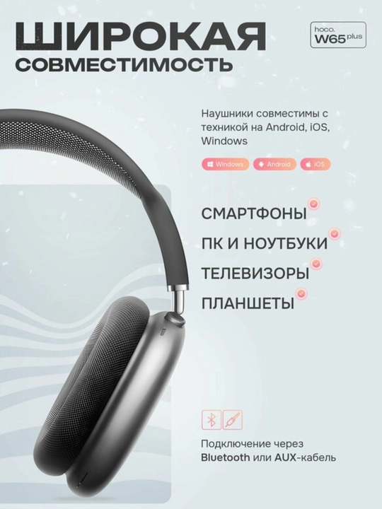 Hoco W65 Plus – shovqinni faol bostiradigan quloqchinlar, Bluetooth 5.4