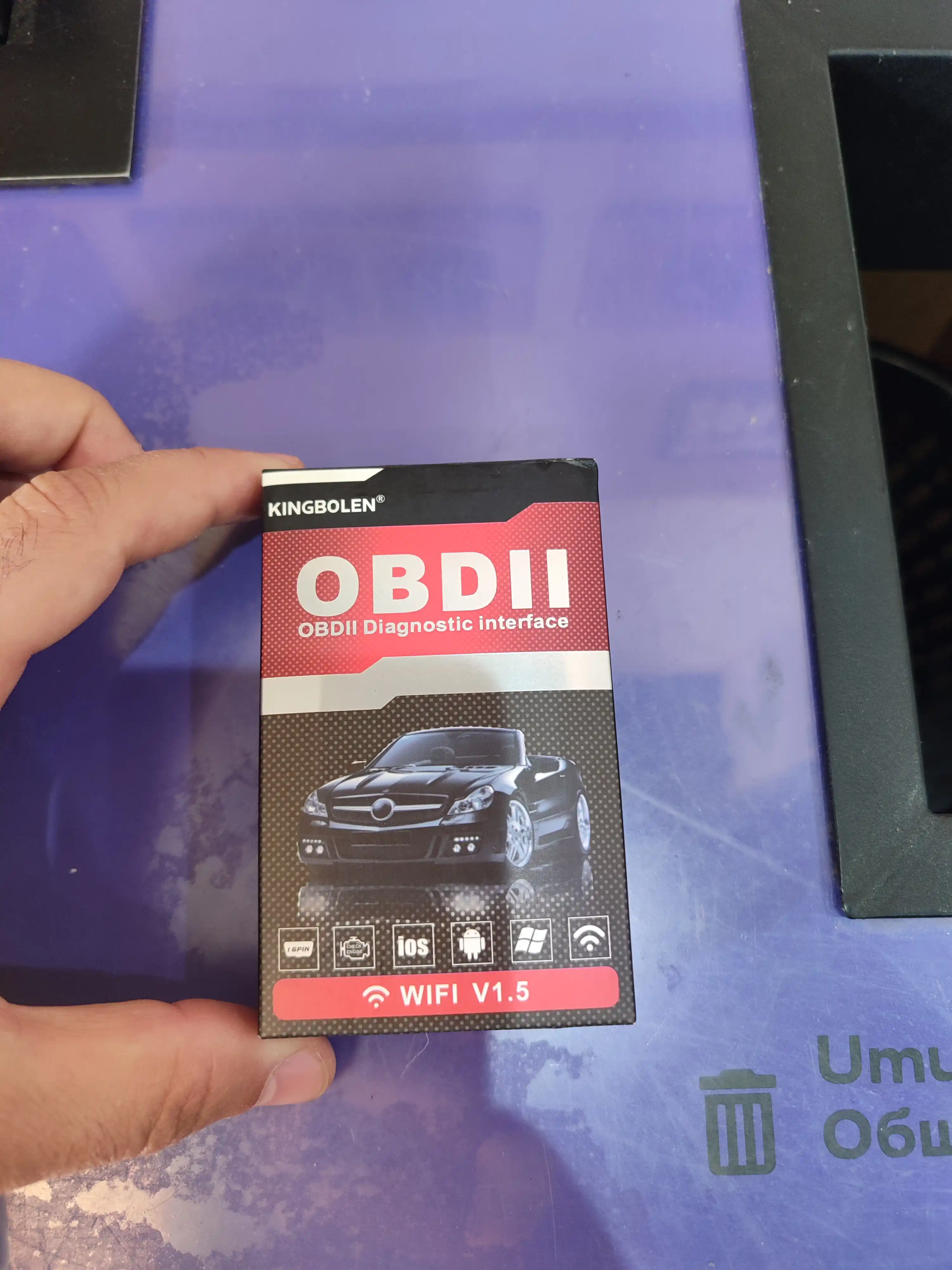 Cканер для диагностики автомобилей ELM327 OBD2 WI-FI v1.5 чип PIC18F25K80, автосканер