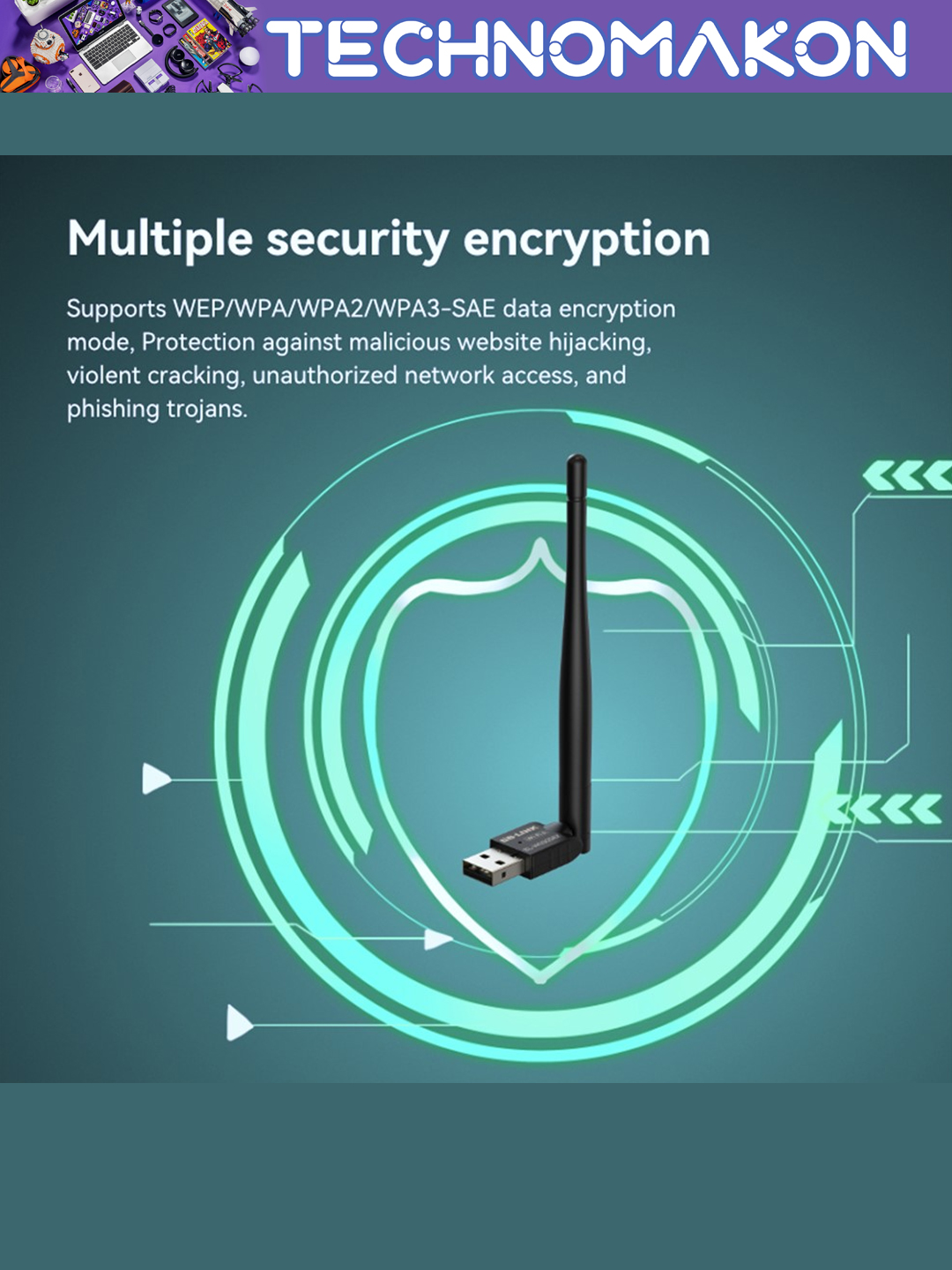 Сетевой адаптер LB-Link BL-WN300AX Wi-Fi 6, usb wi-fi адаптер, 2.4 Ггц, 286 мб/сек