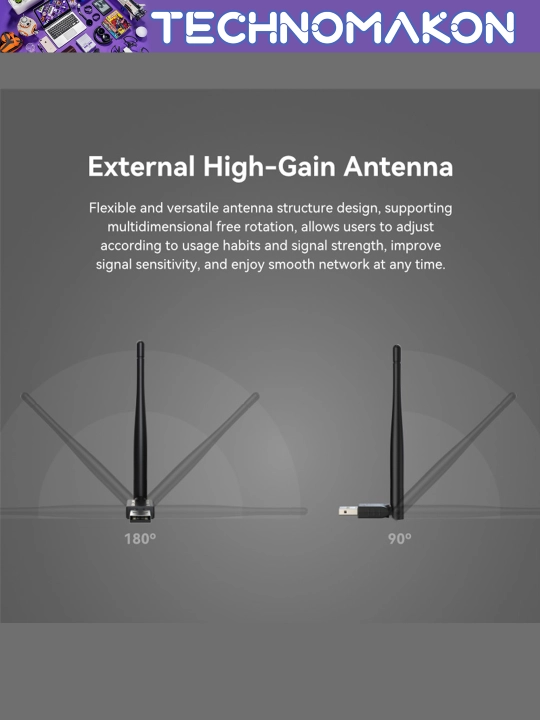 Сетевой адаптер LB-Link BL-WN300AX Wi-Fi 6, usb wi-fi адаптер, 2.4 Ггц, 286 мб/сек