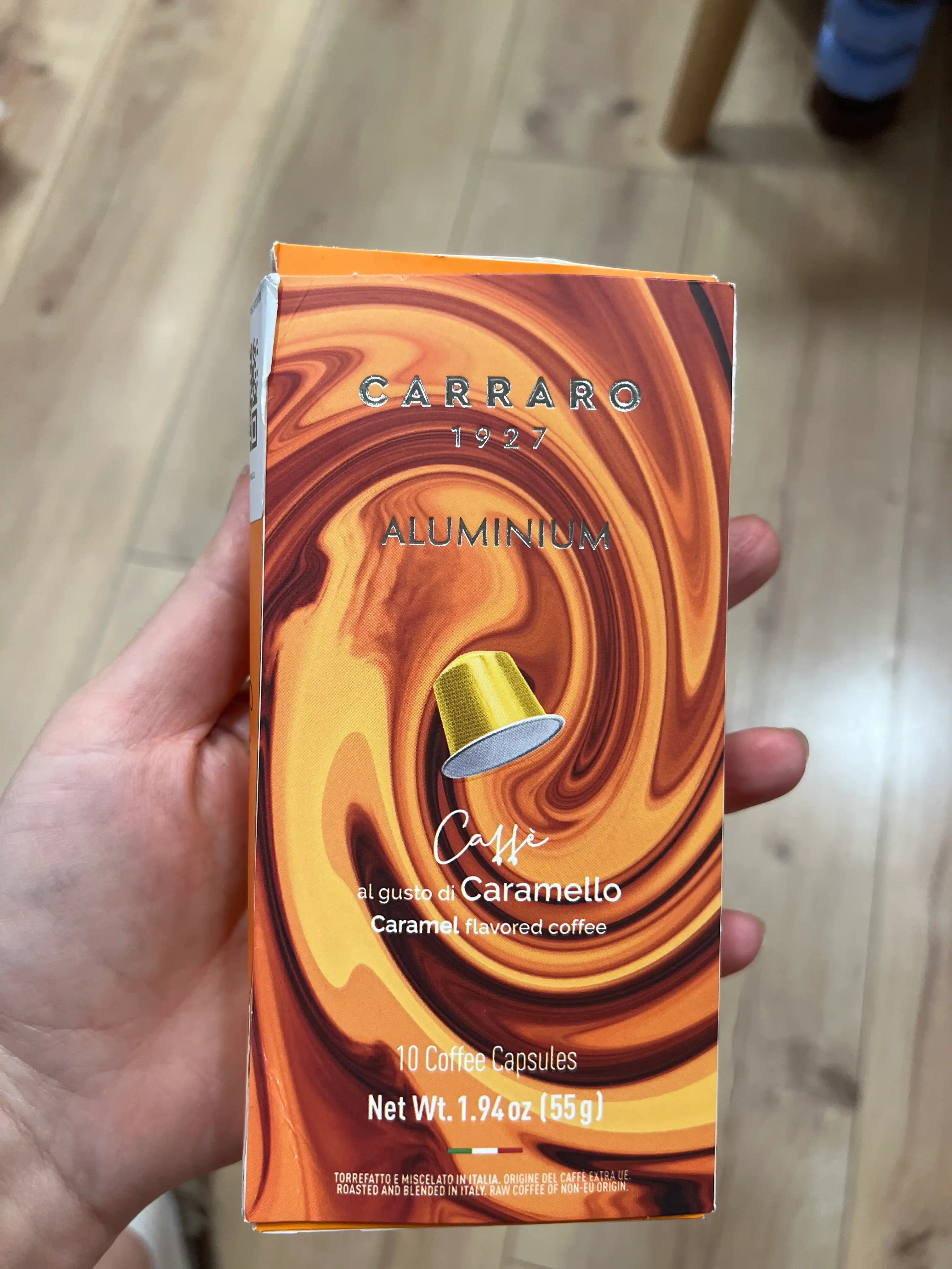 Капсулы Carraro caramel, алюминиевые — 10 штук, совместимы с Nespresso®