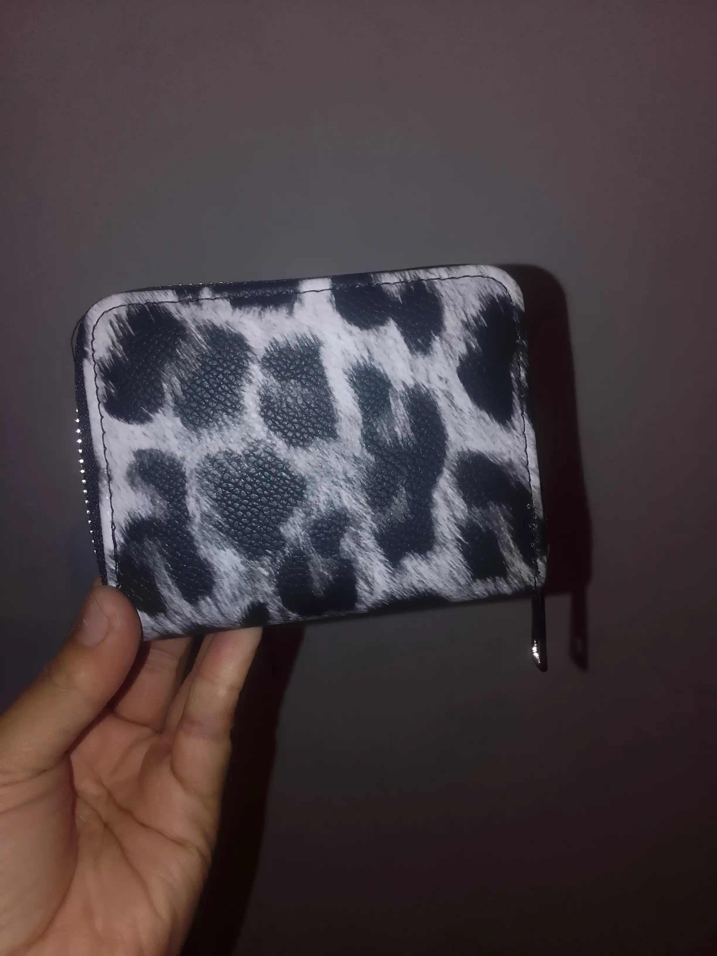 Ayollar hamyoni, debriyaj, fermuarli leopard bosma, zamonaviy, oqlangan