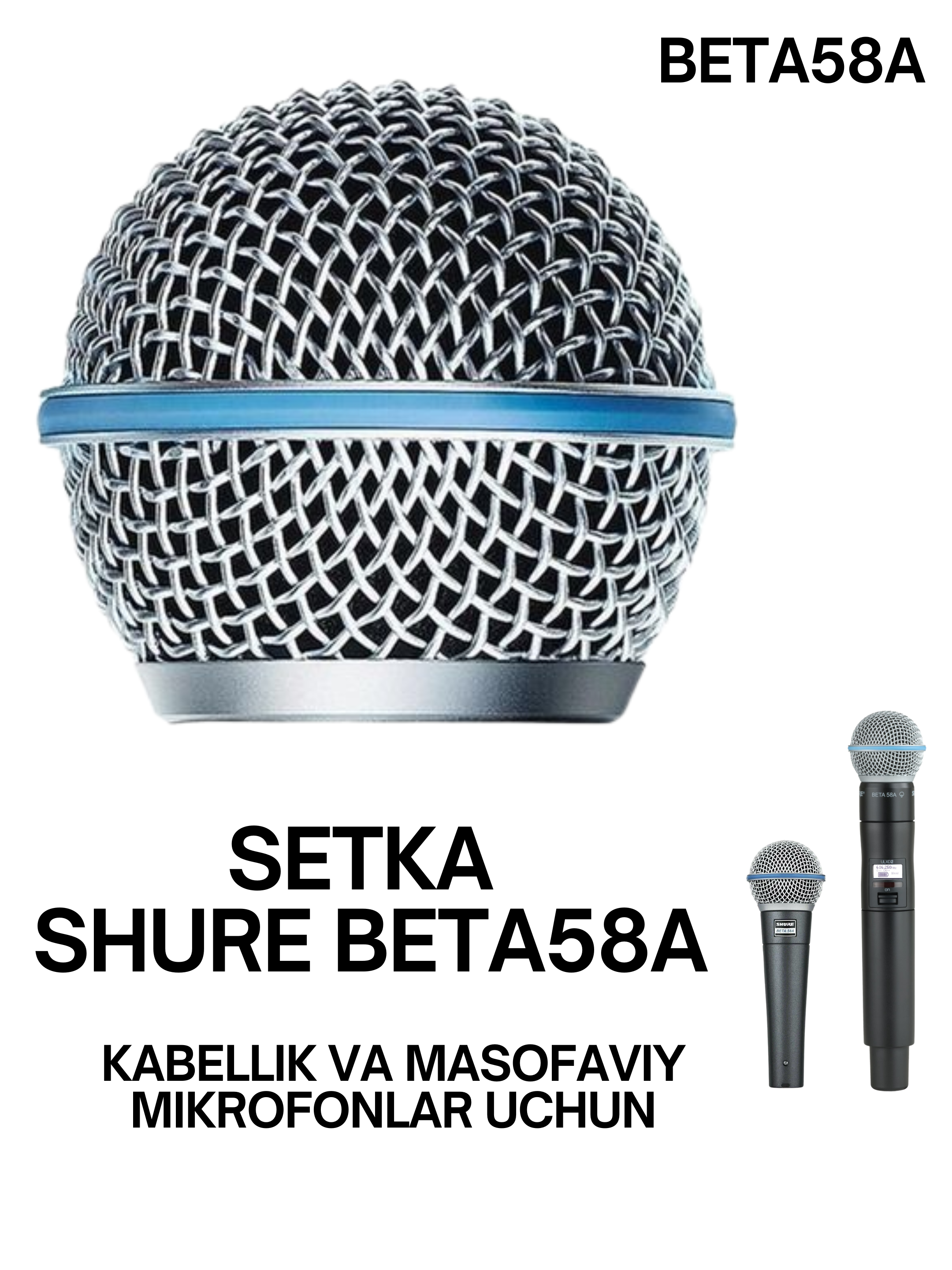 BETA58A SM58 BETA87A PG58 BETA57A mikrofon kallagi uchun himoya setkalari