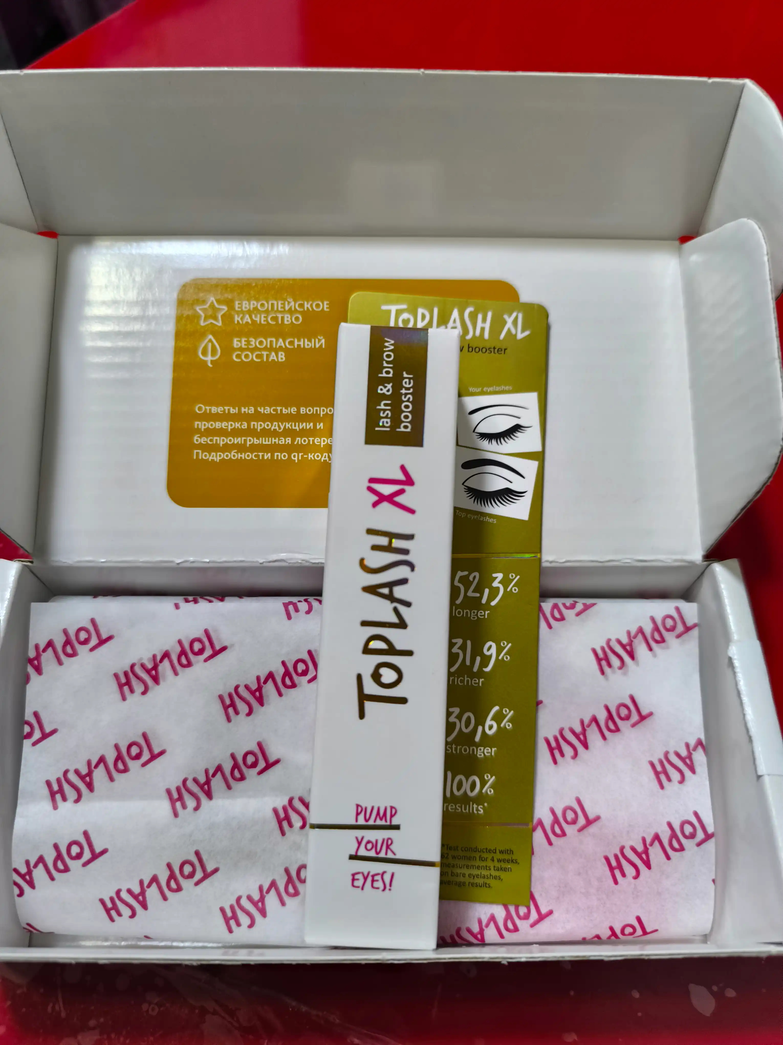 Toplash Lash Brow Booster XL средство для роста и восстановления ресниц и бровей, 6 мл