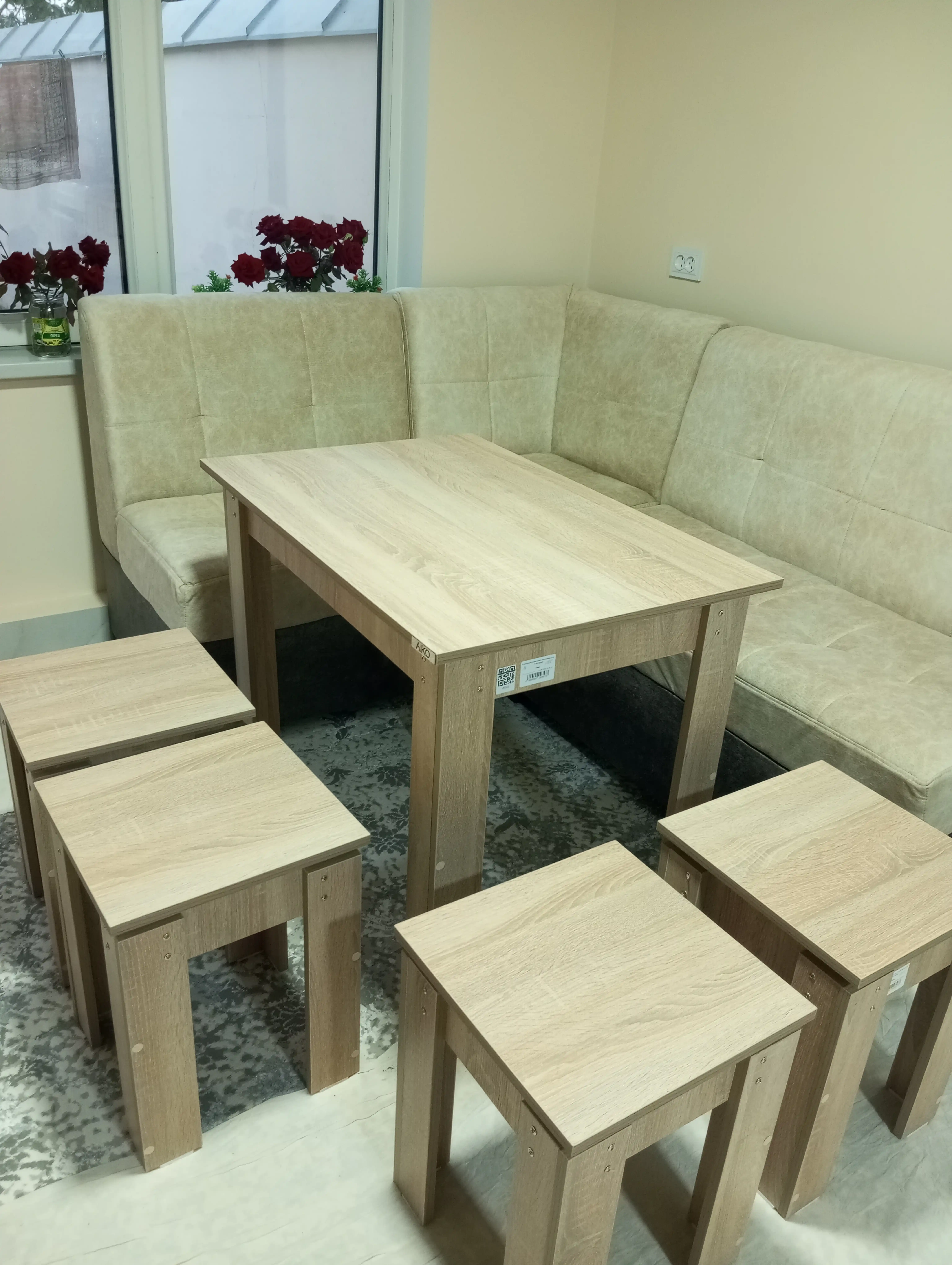 Обеденный комплект AIKO Premyera, стол и 4 стула, кухонная мебель, стол стул