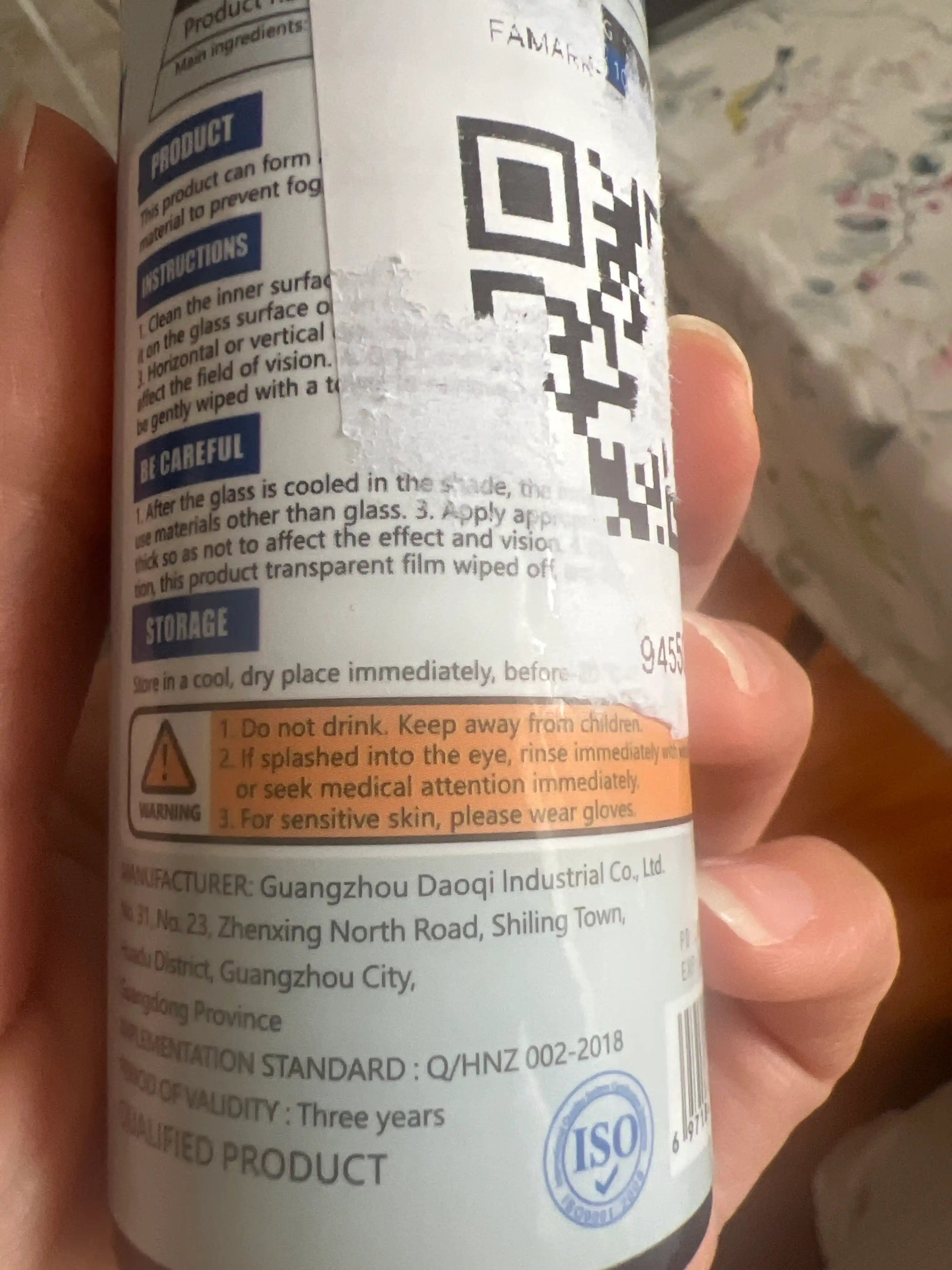 Antifog sprey, 100 ml – ko‘zoynak va oynalar uchun uzoq muddatli himoya