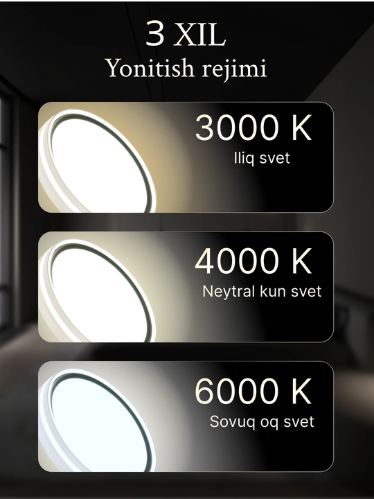 Lyustralar, LED qandil, lustra qandil, plafon, led chiroqlar, 3 xil rejim yonish