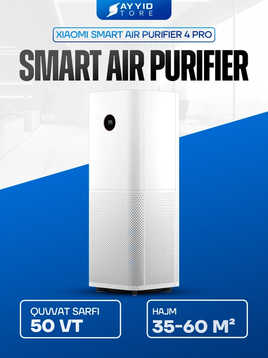 Очиститель воздуха Xiaomi Smart Air Purifier 4 Pro с управлением через приложение