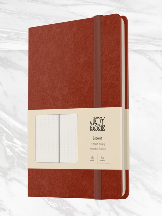 A5 Joy Book daftar, 96 varaq, sun’iy charm, magnitli rezinka, orqa cho‘ntak, lyasse bilan