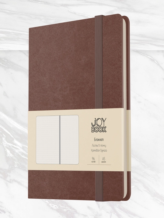 A5 Joy Book daftar, 96 varaq, sun’iy charm, magnitli rezinka, orqa cho‘ntak, lyasse bilan