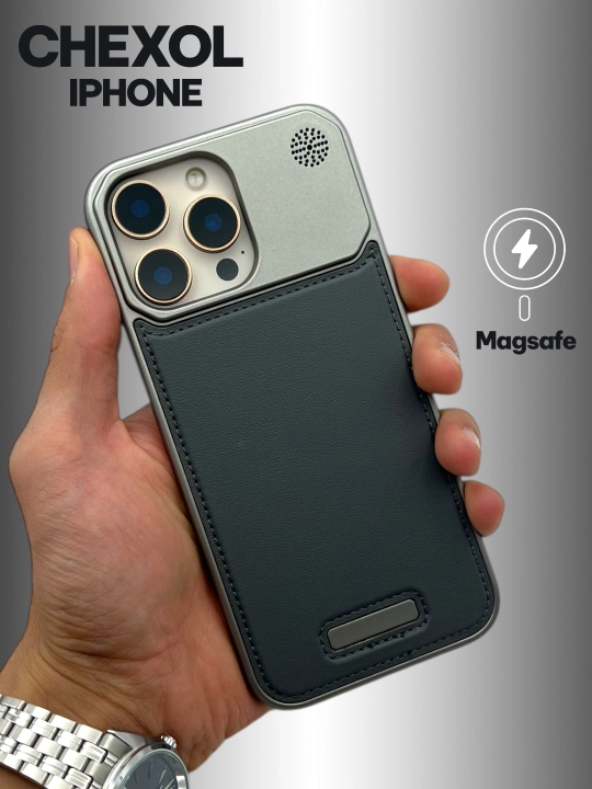 Чехол Magsafe из кожи и пластика для iPhone 11, 12, 13, 14, 15, 16 ,17 Pro/Max