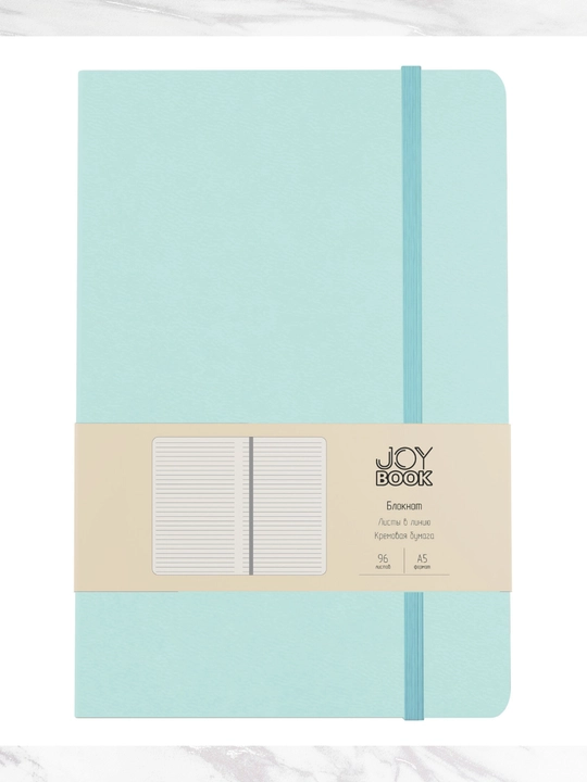 A5 Joy Book daftar, 96 varaq, sun’iy charm, magnitli rezinka, orqa cho‘ntak, lyasse bilan