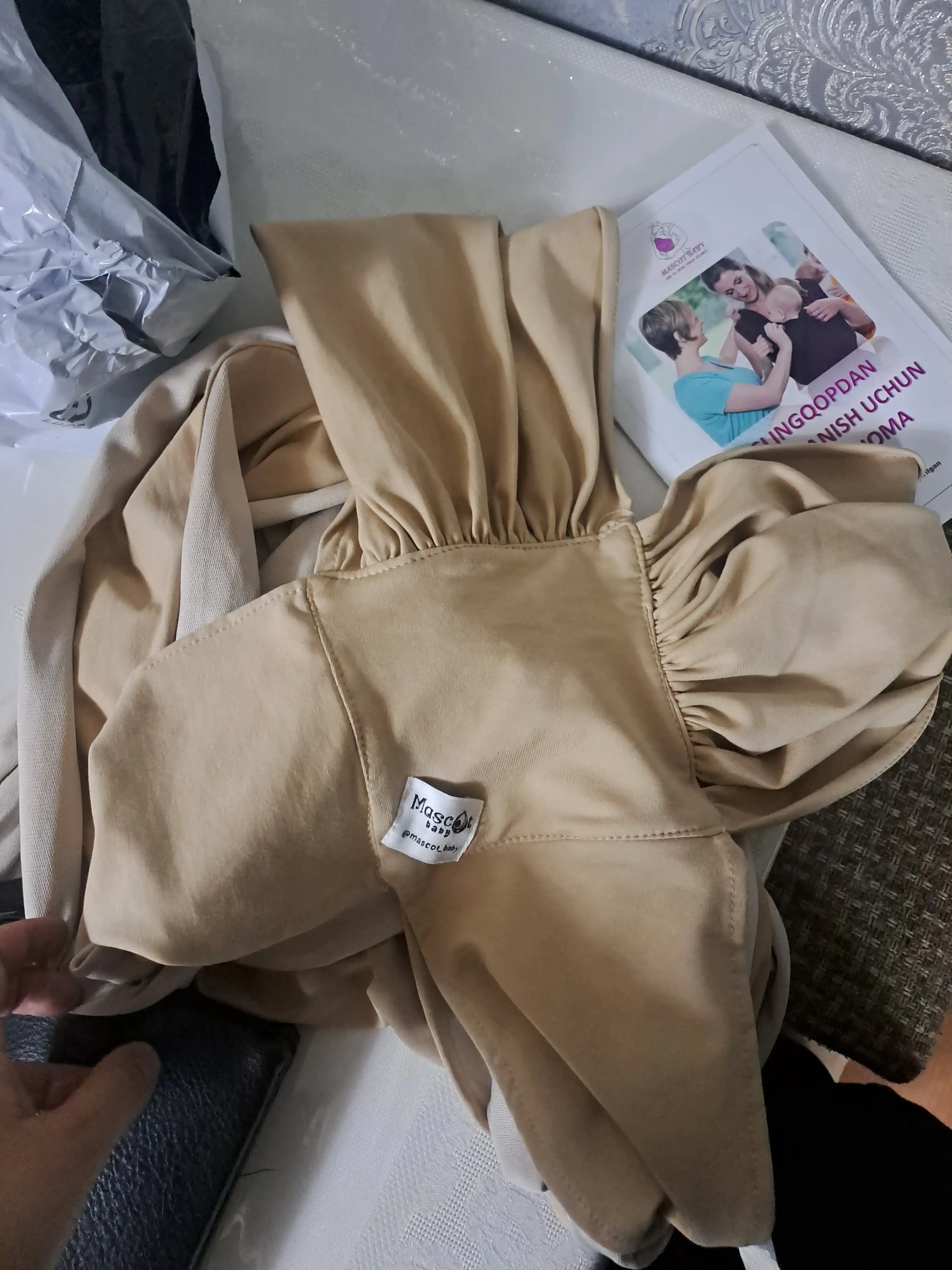Trikotaj sling 0+, bolalar uchun ko‘tarib yurish, kenguru, mascotbaby, bolalar