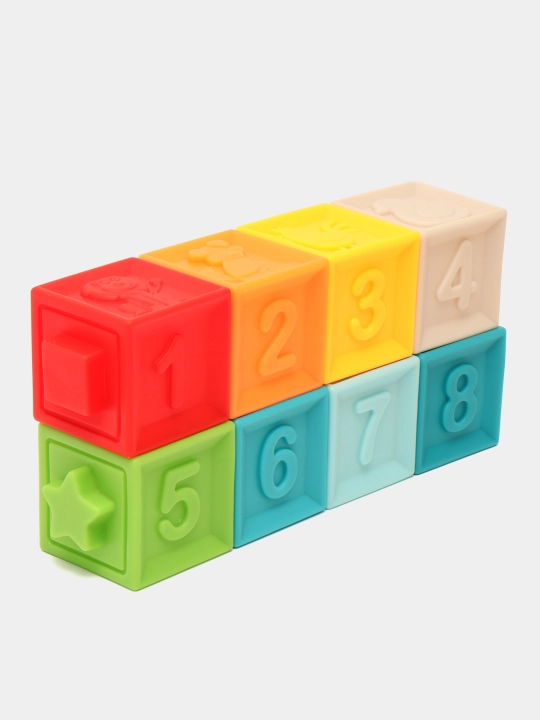 HUANGER BLOCKS BUDDIES BALLS yumshoq taktil rivojlantiruvchi to‘plam Rezinadan Kubik Rubik