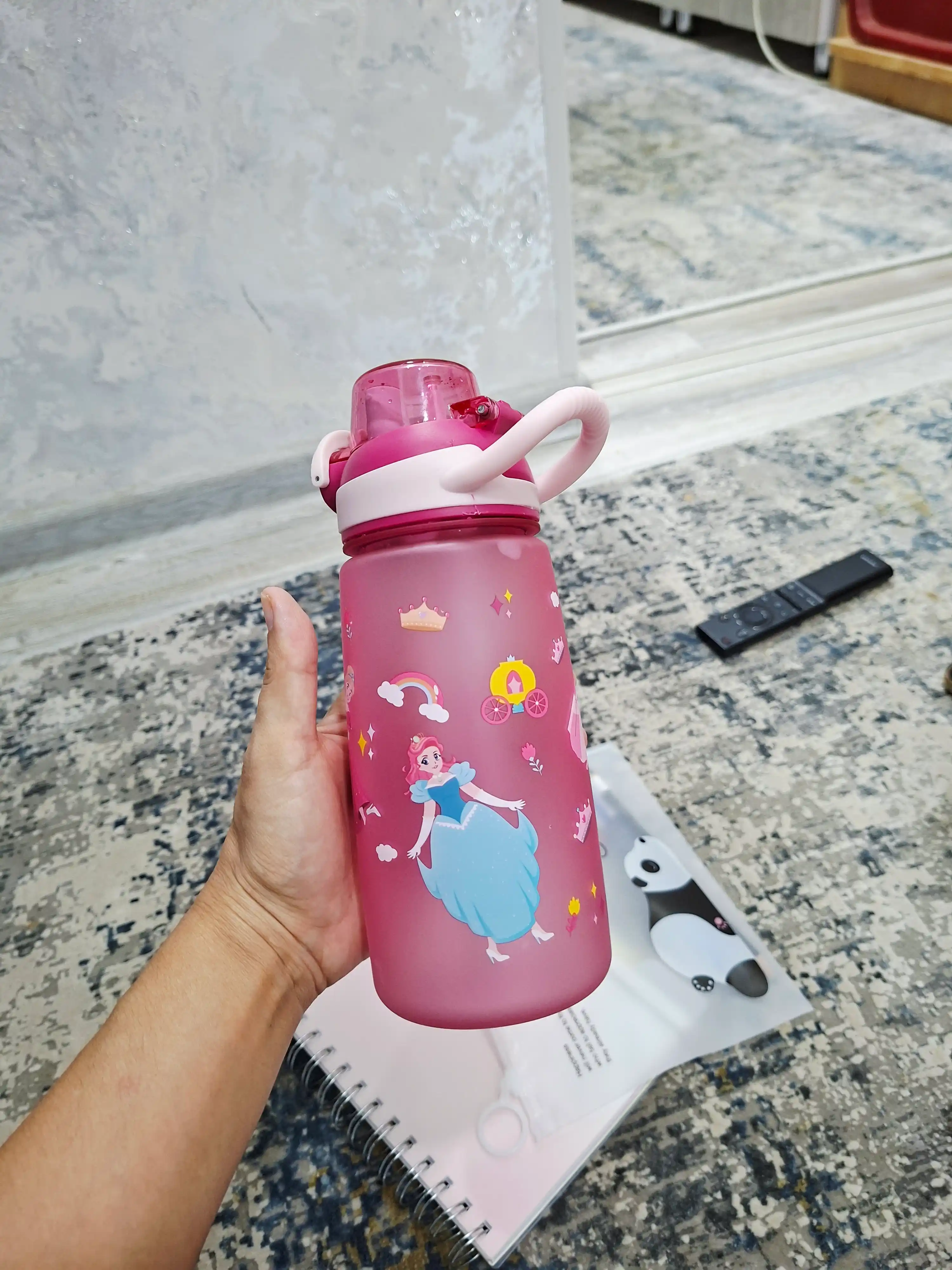 600 ml bolalar uchun sport butilkasi, ta’mli butilka, almashtiriladigan kartrijlar bilan