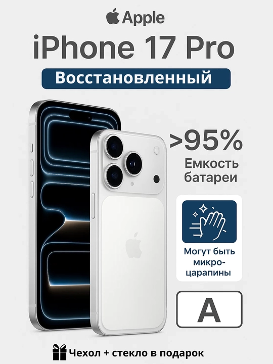 Tiklangan smartfon Apple iPhone 17 Pro 5G REF A, A17 Bionic, 6.7'' OLED - 