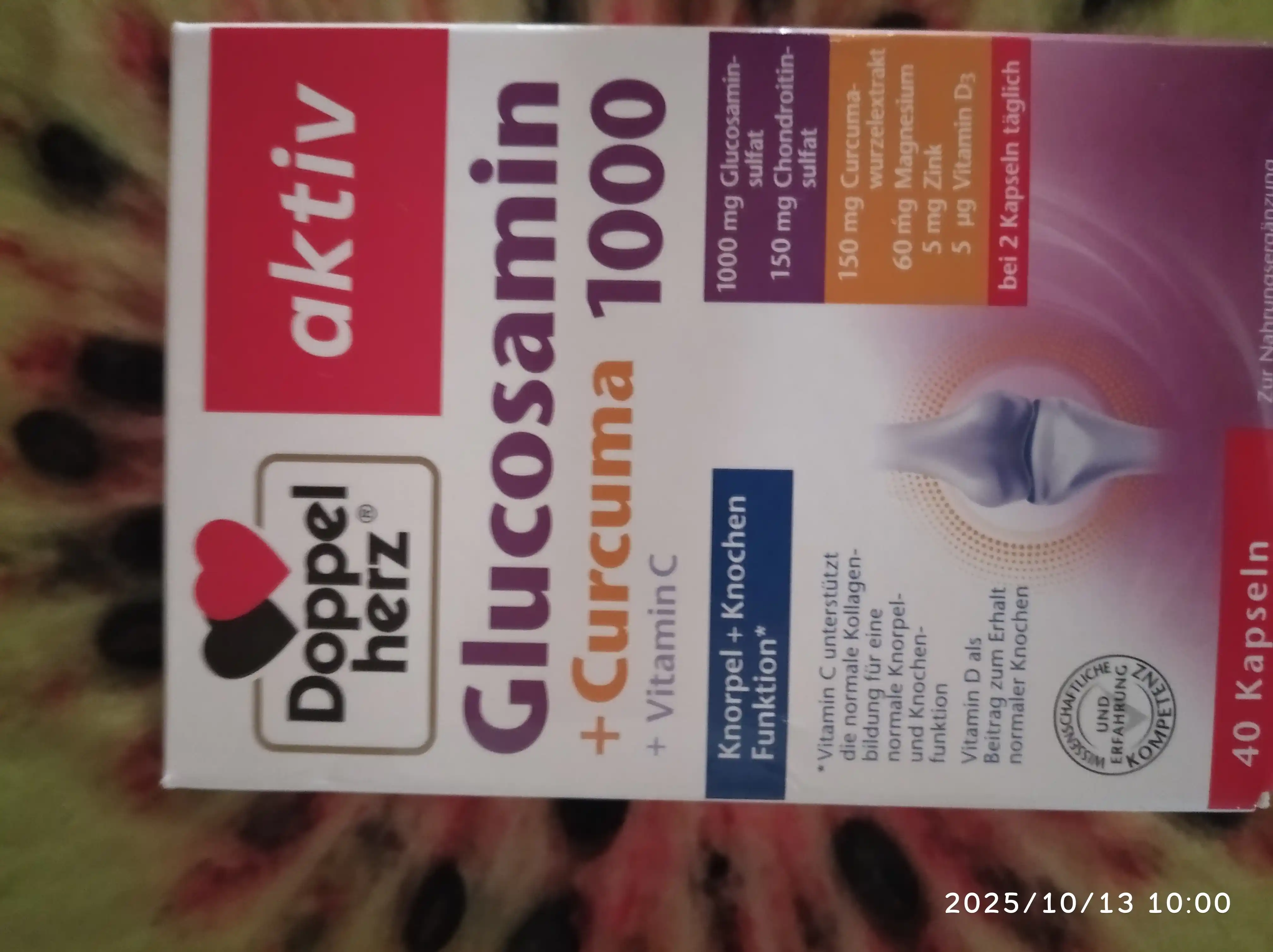 Doppelgerts faol Glyukozamin 1000 + Kurkuma + C Vitamin