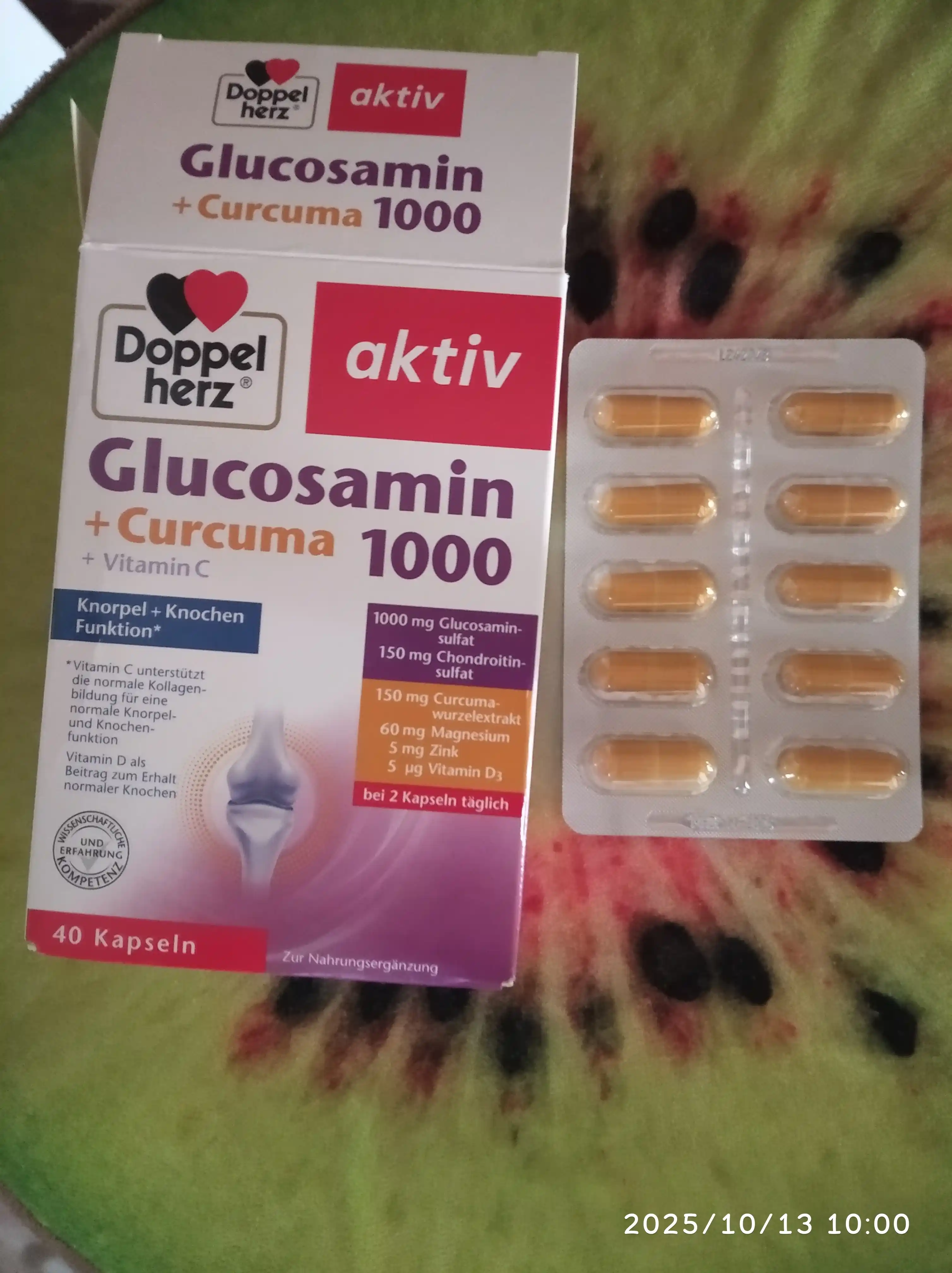 Doppelgerts faol Glyukozamin 1000 + Kurkuma + C Vitamin