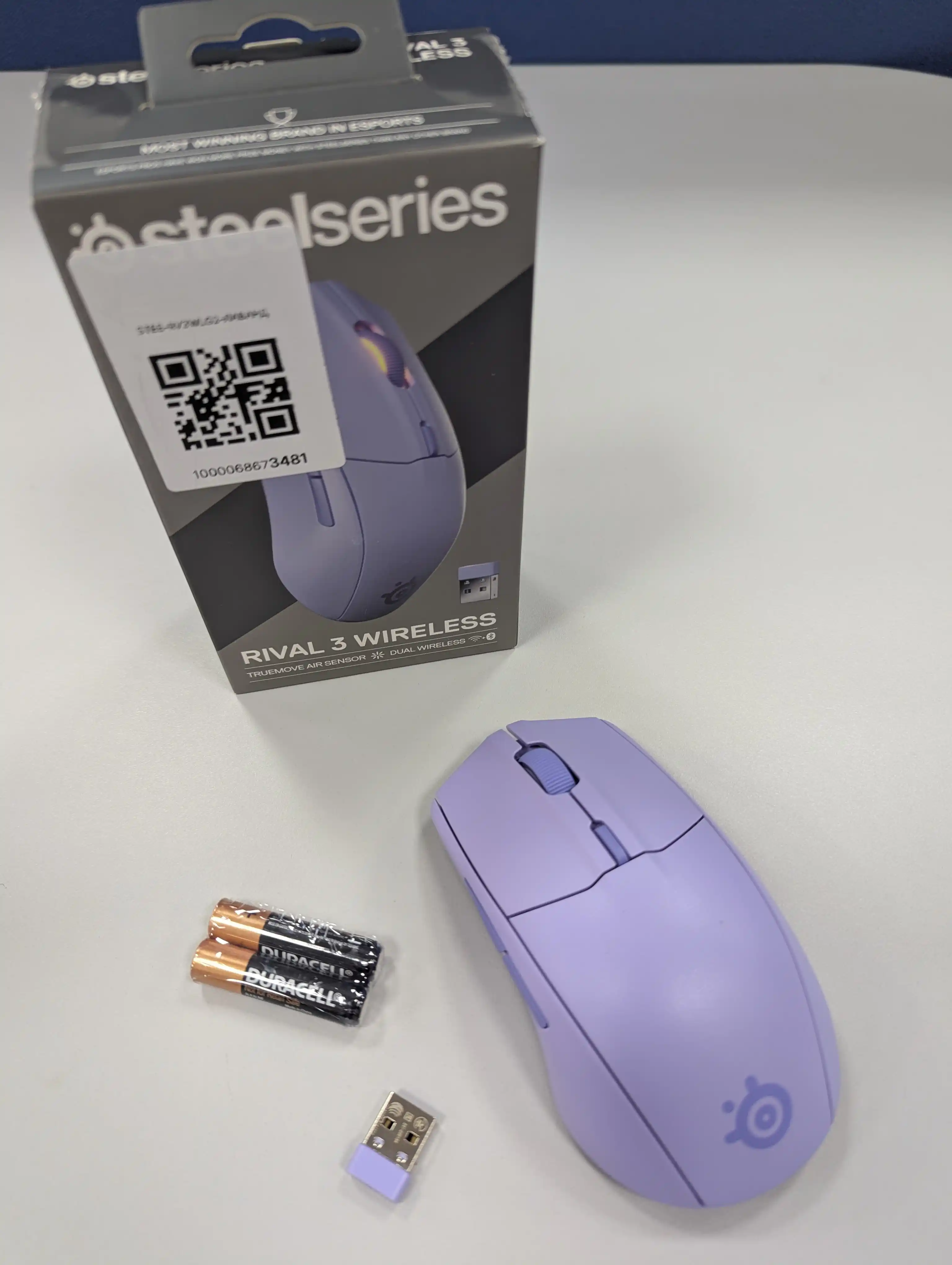 SteelSeries Rival 3 Wireless Gen 2 o‘yin sichqonchasi, 175 soatgacha ishlash, 60 mln klik