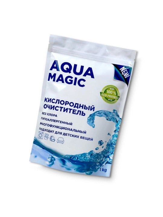 Кислородный очиститель, отбеливатель, пятновыводитель Aqua Magic, 1 кг и 350 гр - 