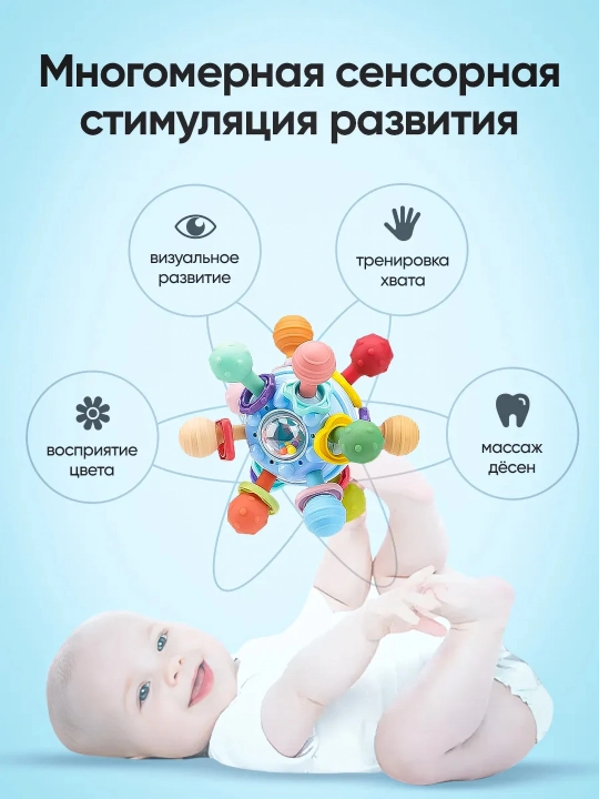 Прорезыватель для зубов, погремушка, грызунок для новорожденных, игрушка