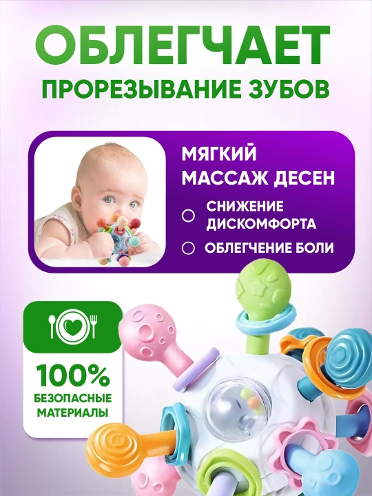 Прорезыватель для зубов, погремушка, грызунок для новорожденных, игрушка