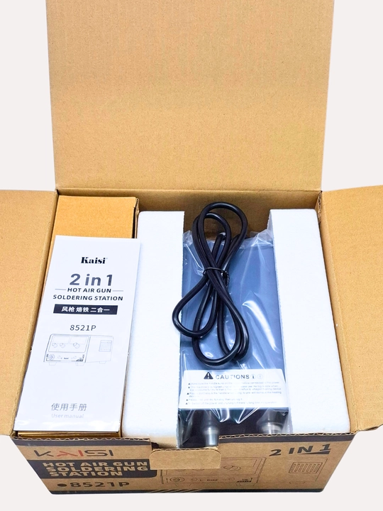 Паяльная станция Kaisi 8521P 2-в-1: фен + паяльник, 800 Вт, цифровой дисплей