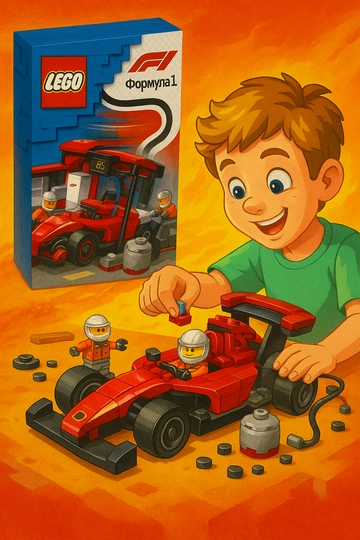 Конструктор LEGO City Пит-стоп и пит-экипаж F1 с болидом Ferrari, 60443 — LEGOTOY-P1A1E40