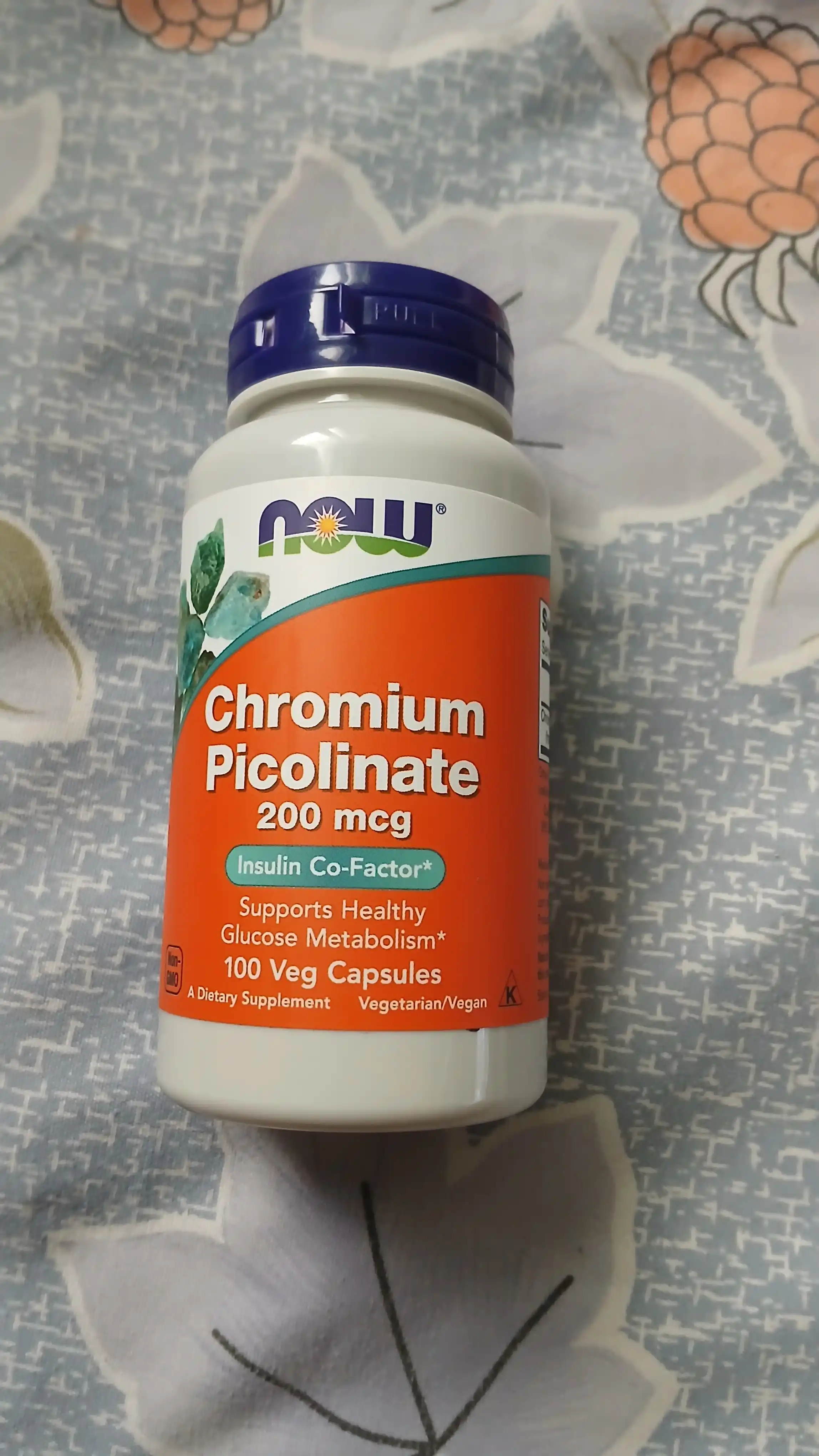NOW Foods, Xrom pikolinati, Chromium Picolinate, 200 mkg, 100 vegetarian kapsulalari