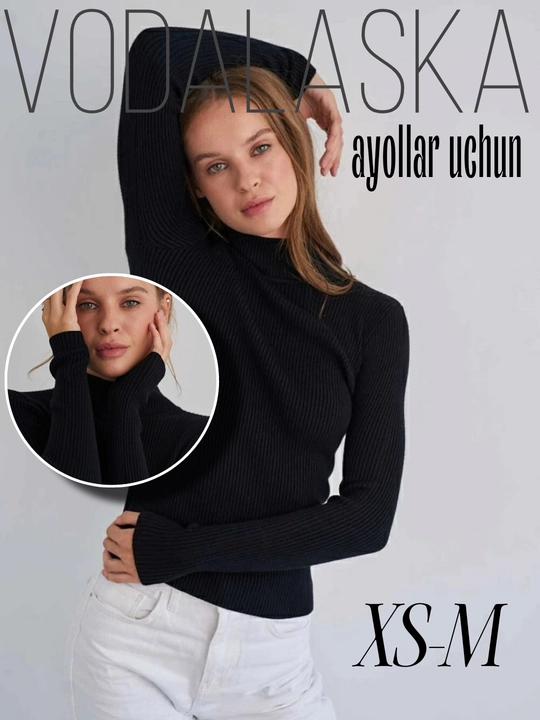 Turtleneck ayollar, tayanch longslive qizlar uchun uzun yengli kozok XS, s, m o'lchamlari