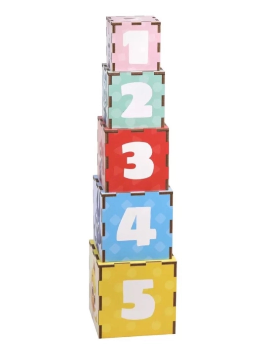 Smart Cubes Tsvetnyashniki 3-in-1: kublar, saralovchi va piramida. Mapacha