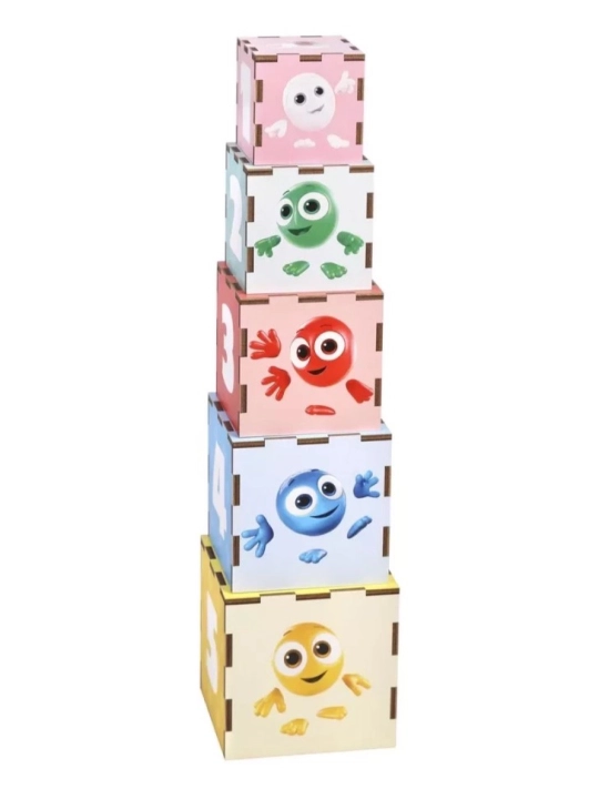 Smart Cubes Tsvetnyashniki 3-in-1: kublar, saralovchi va piramida. Mapacha