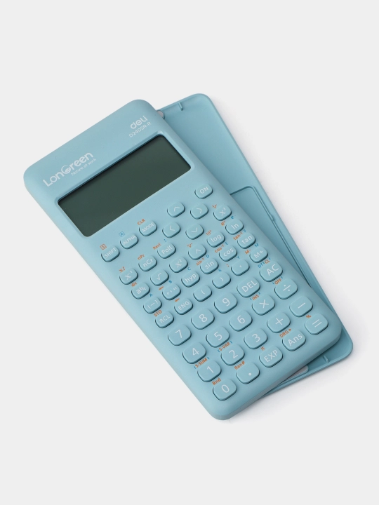 LonGreen Deli ED240SR-R-BLUE ilmiy kalkulyatori, 240 funksiya, 10+2 raqam, 160×74×16.4 mm