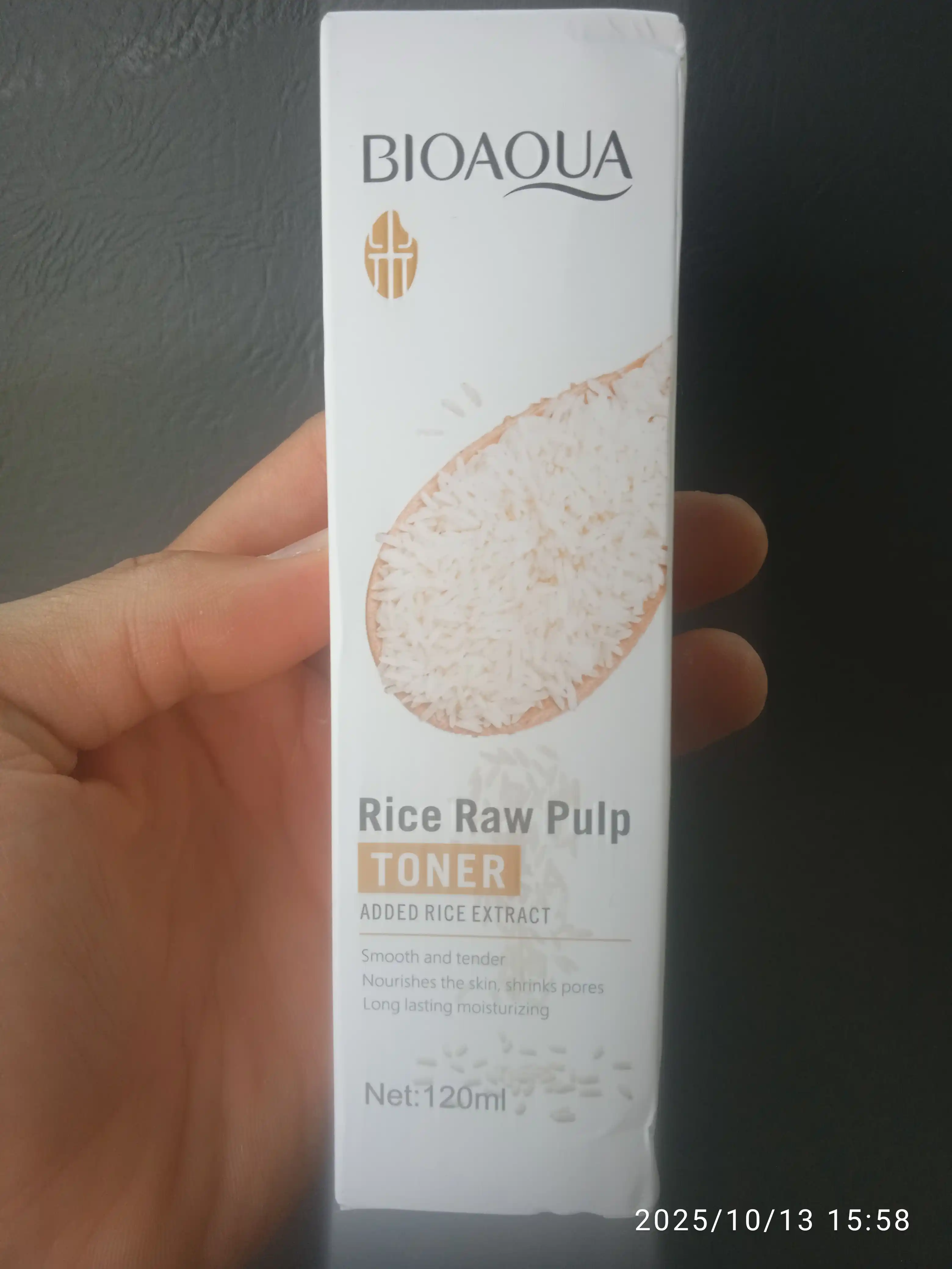 Увлажняющий тонер для лица Bioaqua Rice RAW Pulp, с экстрактом белого риса, 120 мл