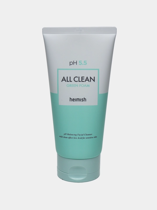Чувствительной кожи, Heimish, All Clean, pH 5.5, Clean Green, White clay Foam, 150 мл