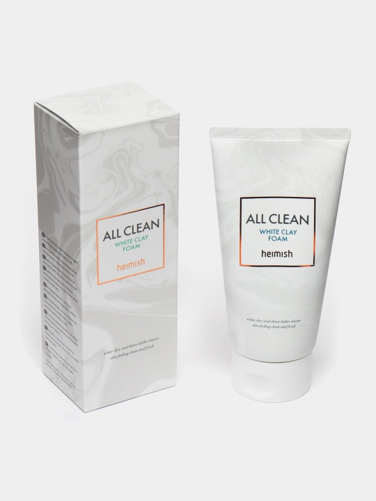 Чувствительной кожи, Heimish, All Clean, pH 5.5, Clean Green, White clay Foam, 150 мл