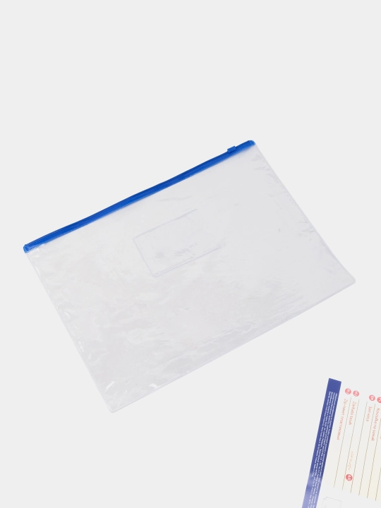Zip-paket ErichKrause PVC Zip Pocket, A4 plastik, shaffof (paketda 12 tadan) 2935