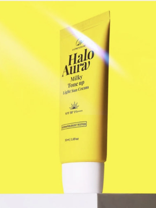Halo Aura Milky Tone Up Cream SPF 50+ PA++++ quyoshdan himoyalovchi oqartiruvchi krem - 