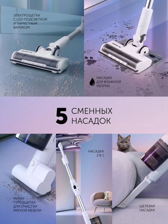 Вертикальный пылесос Polaris PVCS 4010 FusionPRO Pearl