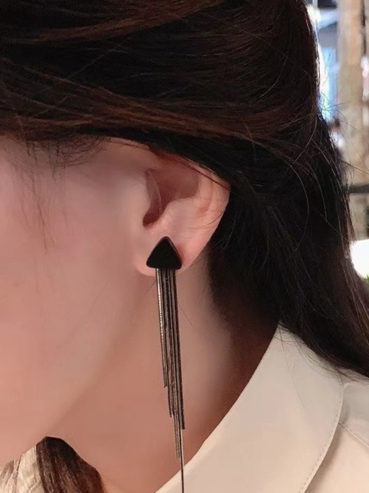 Серьги женские, длинные, цепочки, хрустальные